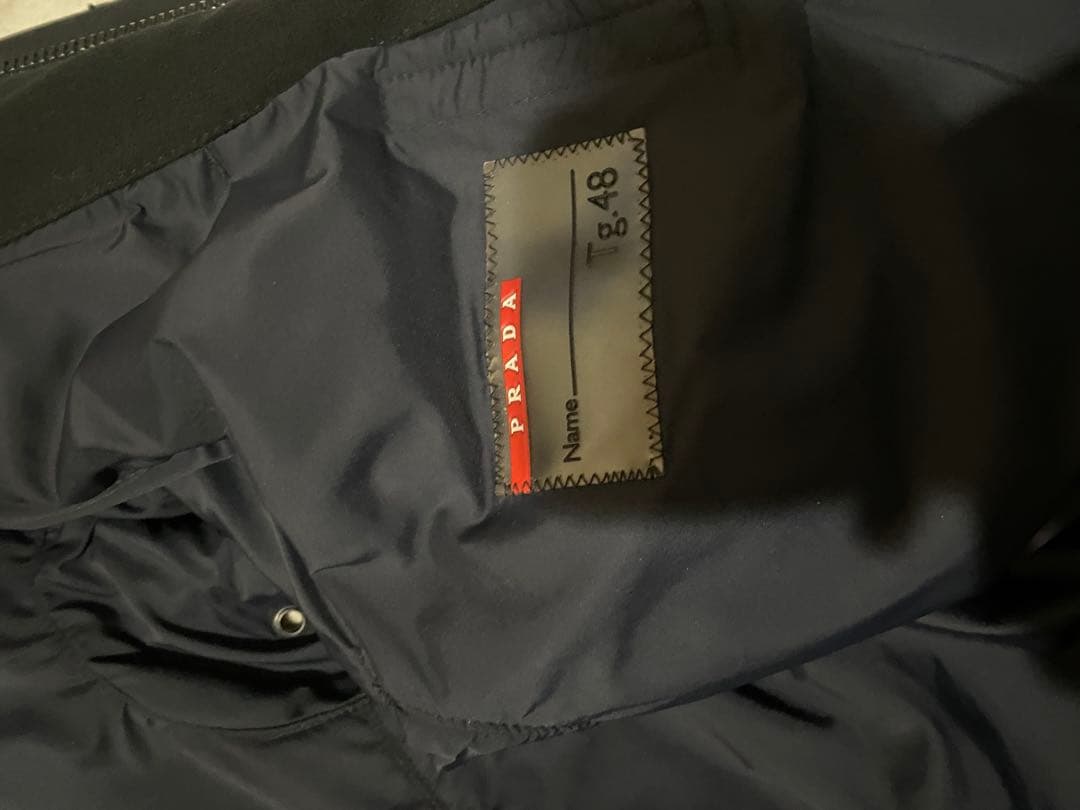 PRADA ナイロン×コットン 中綿ステンカラーコート イタリア製