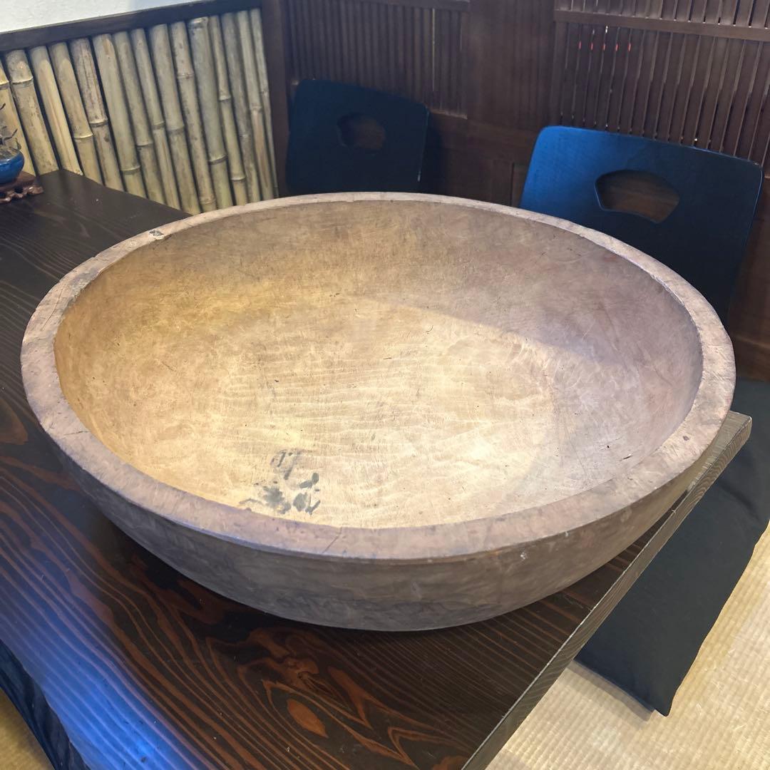 最終値引き❗️こね鉢　木製大きめ直径60