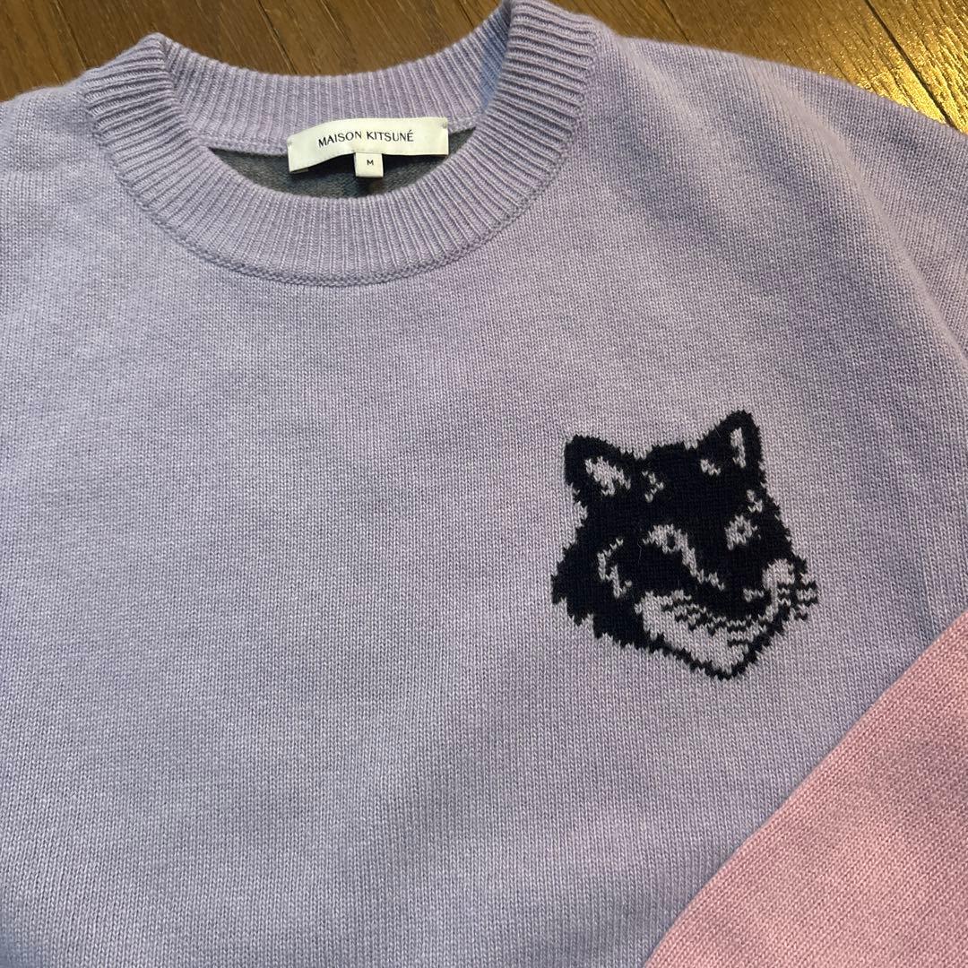 MAISON KITSUNÉ ウルフ刺繍ニットセーター