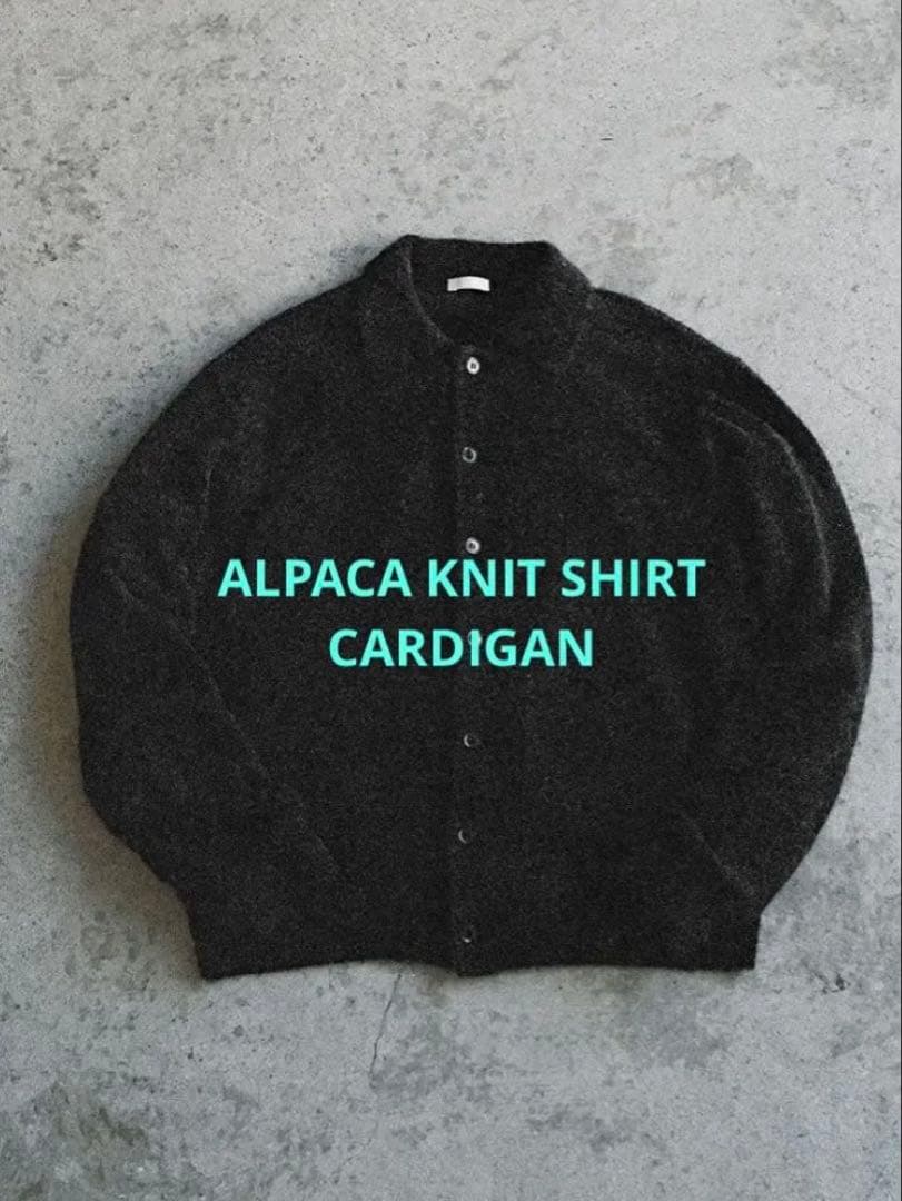トップス ALPACA KNIT SHIRT CARDIGAN