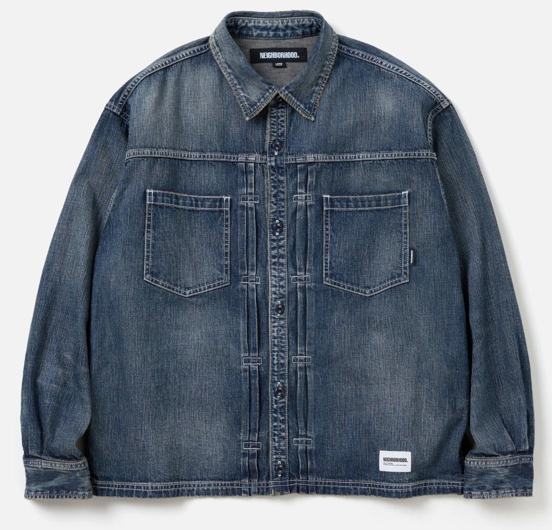 ネイバーフッド デニムシャツ インディゴ Lサイズ位