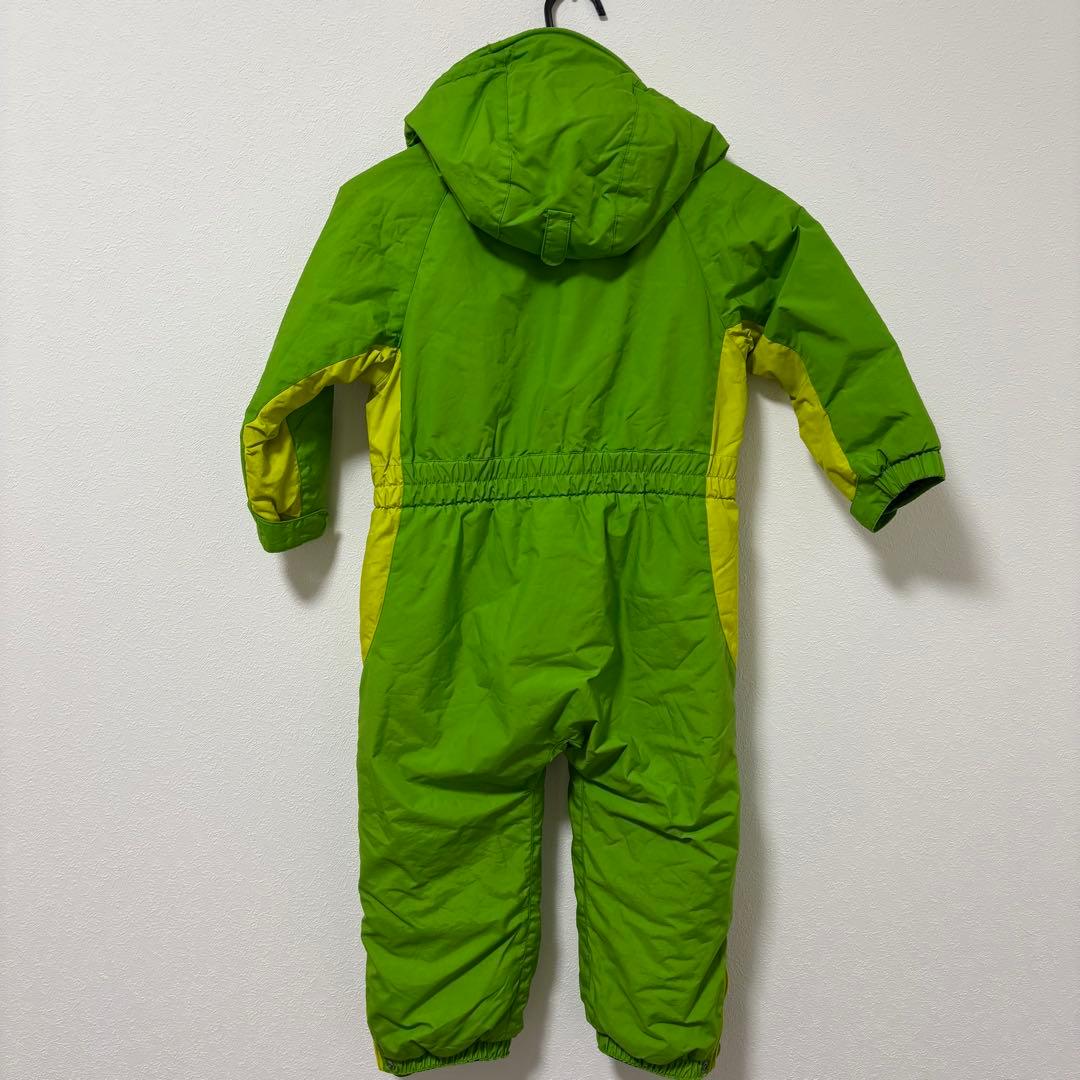 mont-bell キッズ フード付きジャンプスーツ 110 グリーン
