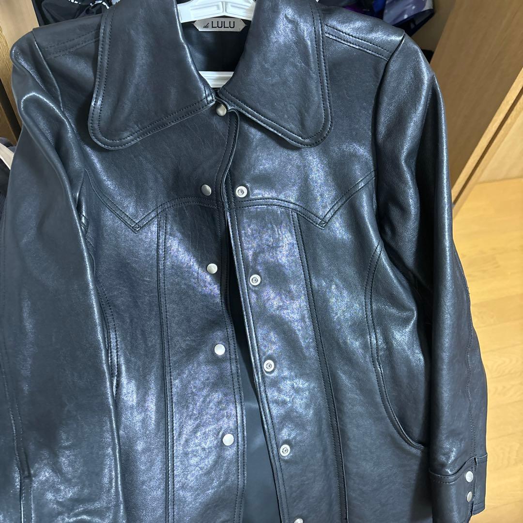 最終値下げedit for lulu ラム レザーベルテットジャケット
