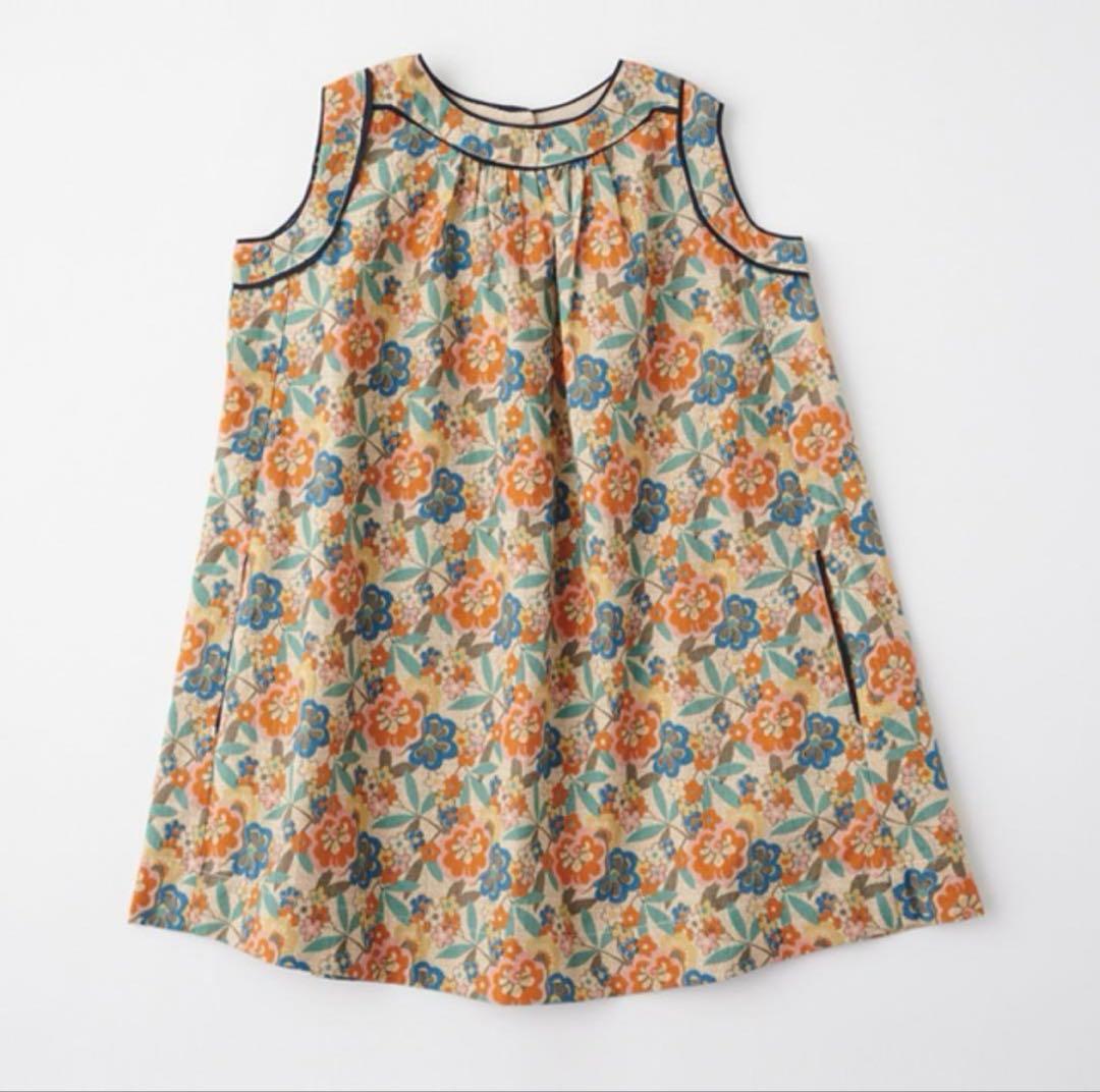 caramel vintage floral ワンピース 3y
