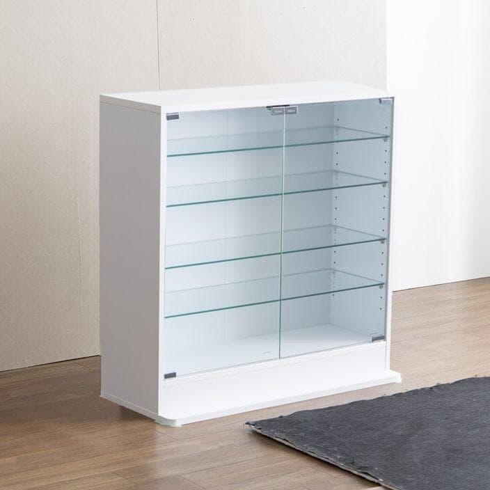 ☆【幅80cm×奥行28cm】 コレクションケース　ホワイト