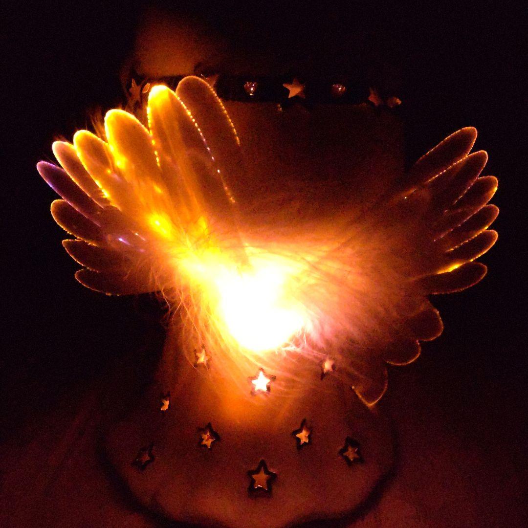 [ 希少 美品 ] ハローキティ ファイバー天使ドール[ 陶器製置き物 ]