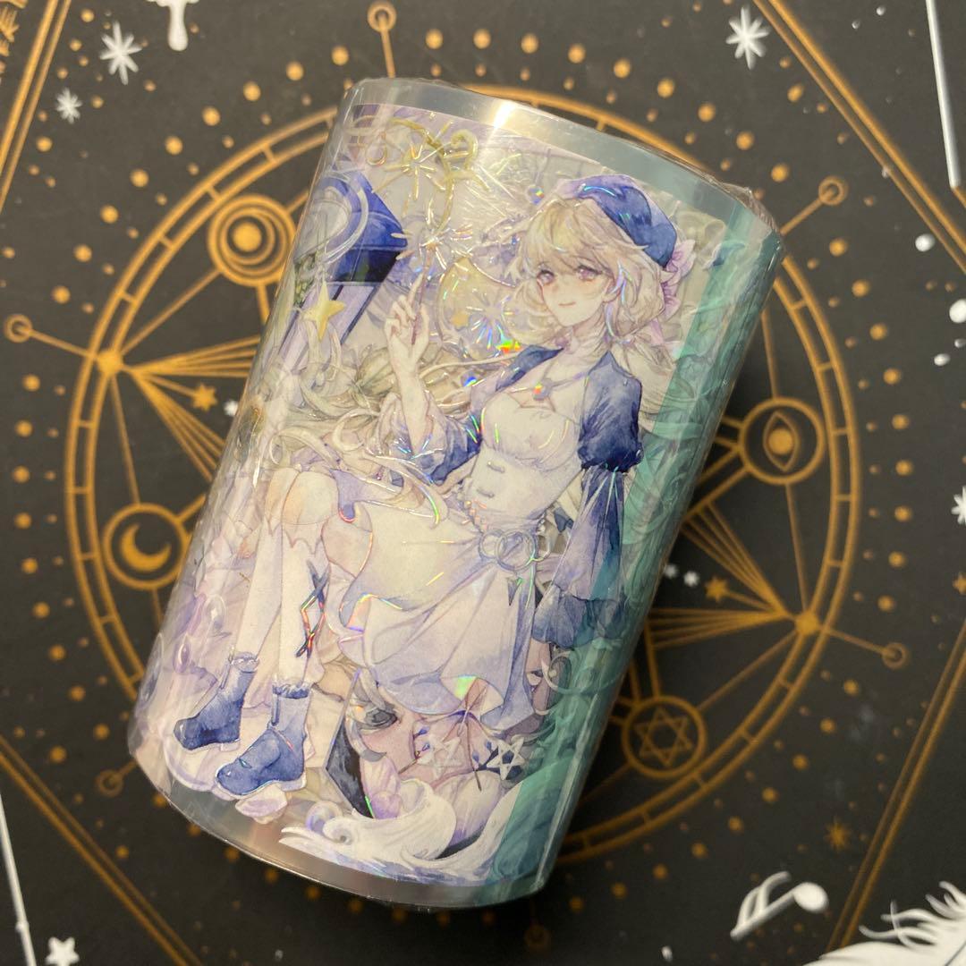 【C1】海外　10m巻　貝殻光マスキングテープ　人物系/背景系/装飾系