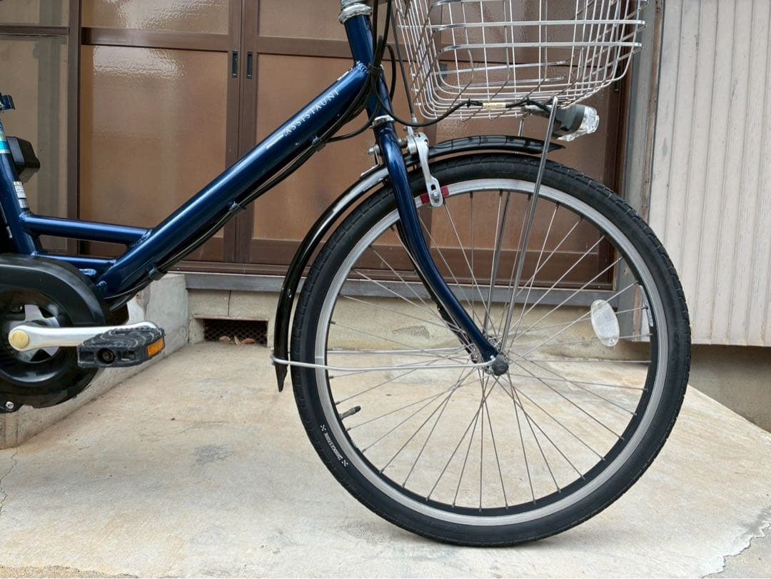 電動自転車　№8256 ブリヂストン　アシスタ　ユニ　24インチ　紺　神戸　大阪