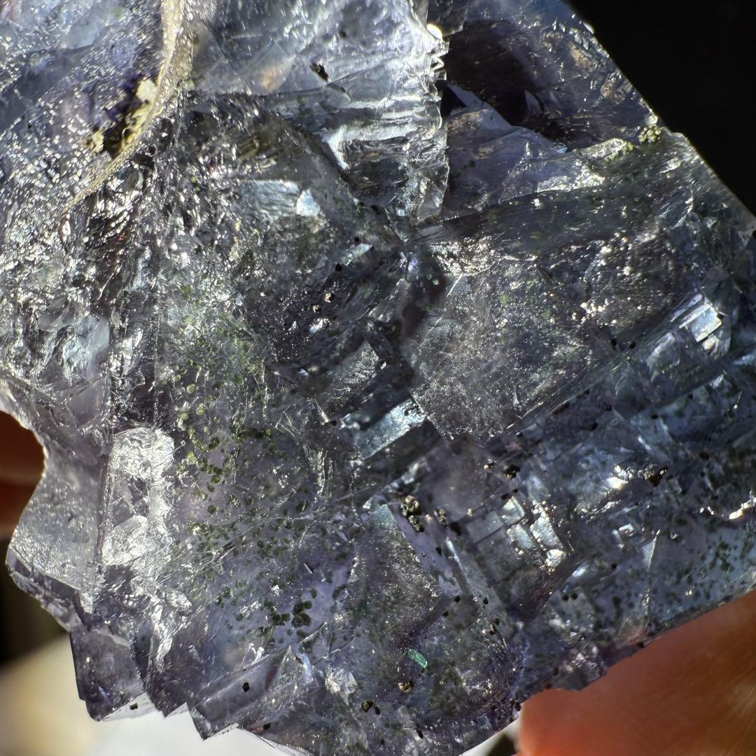 天然石ブルーフローライトの原石　置物　鉱物NO.070503