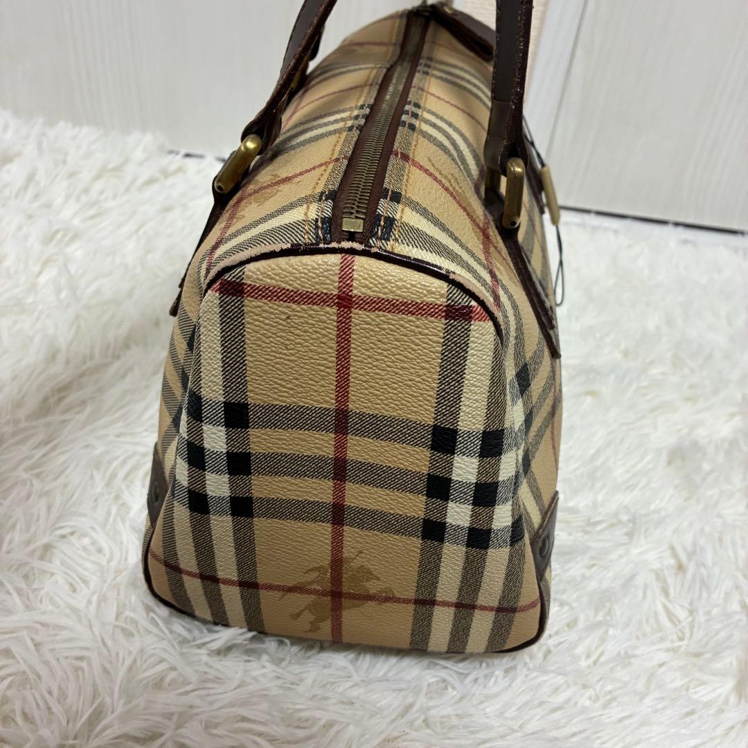 BURBERRY バーバリー ミニ ボストンバッグ ノバチェック PVC