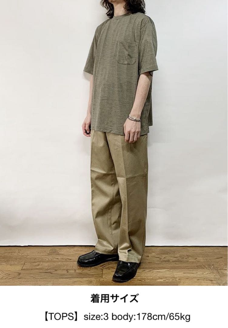 comoli サマーウール天竺TシャツBORDERサイズ3