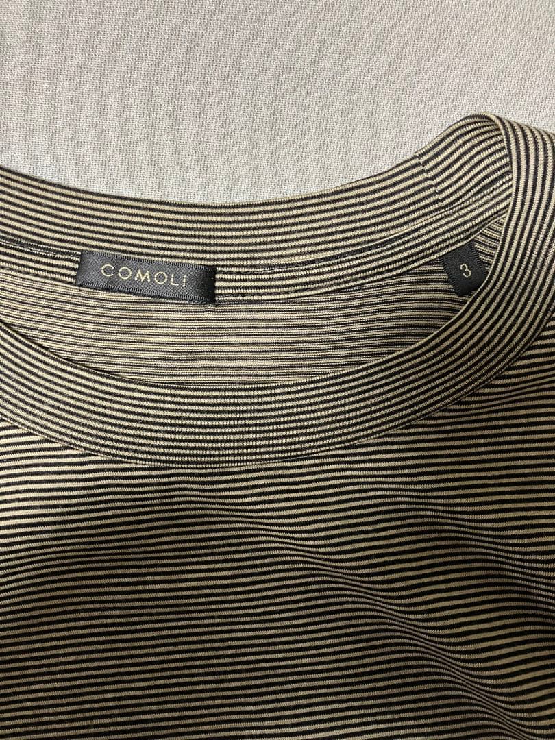 comoli サマーウール天竺TシャツBORDERサイズ3