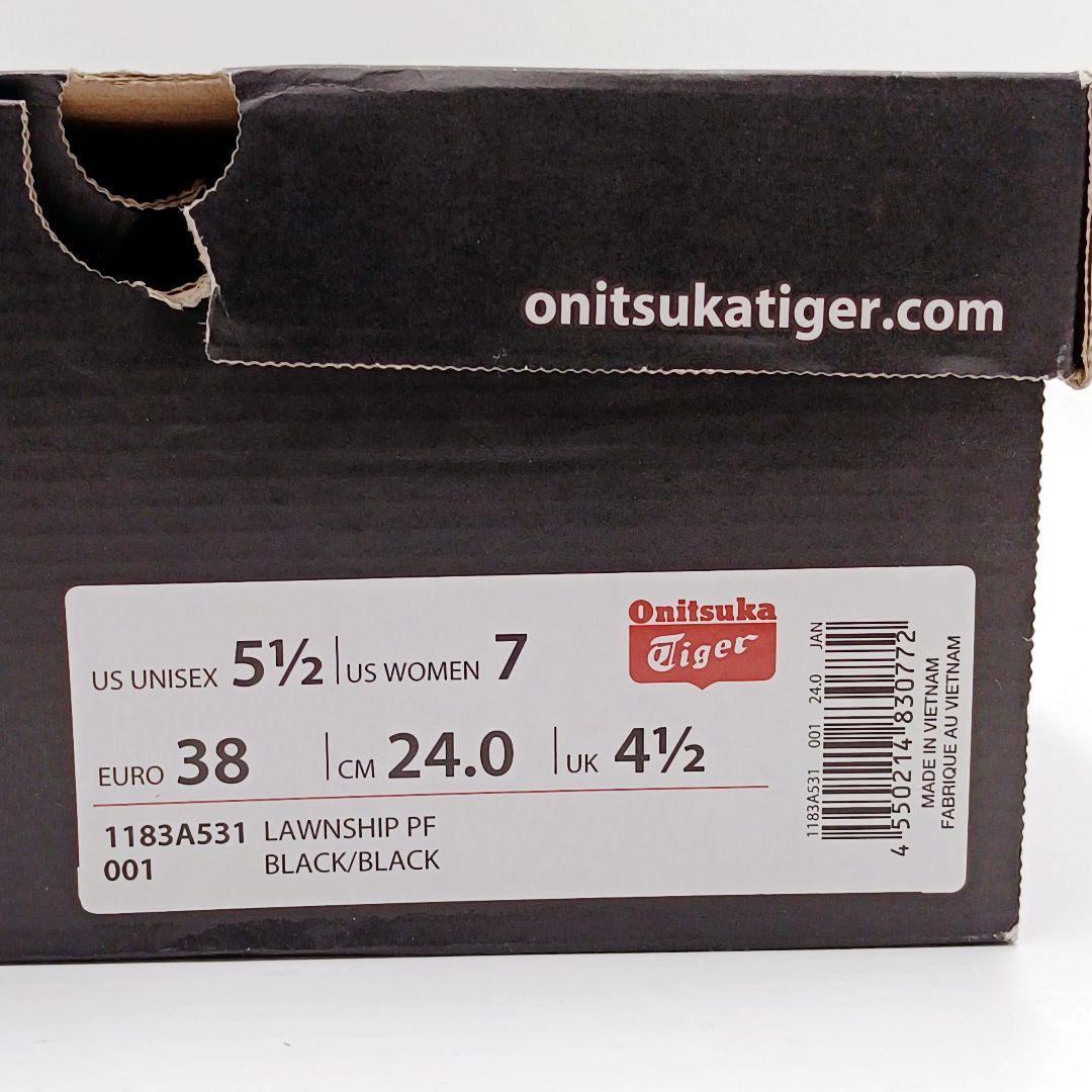 【未使用品】 オニツカタイガー 厚底スニーカー ローンシップPF 黒 24cm