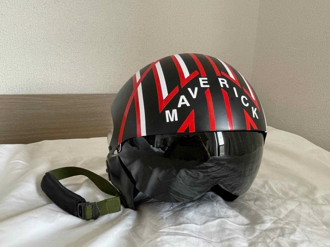 トップガン風 MAVERICK仕様 本物パイロットヘルメット（酸素マスク付き）