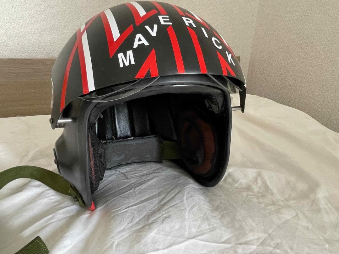 トップガン風 MAVERICK仕様 本物パイロットヘルメット（酸素マスク付き）