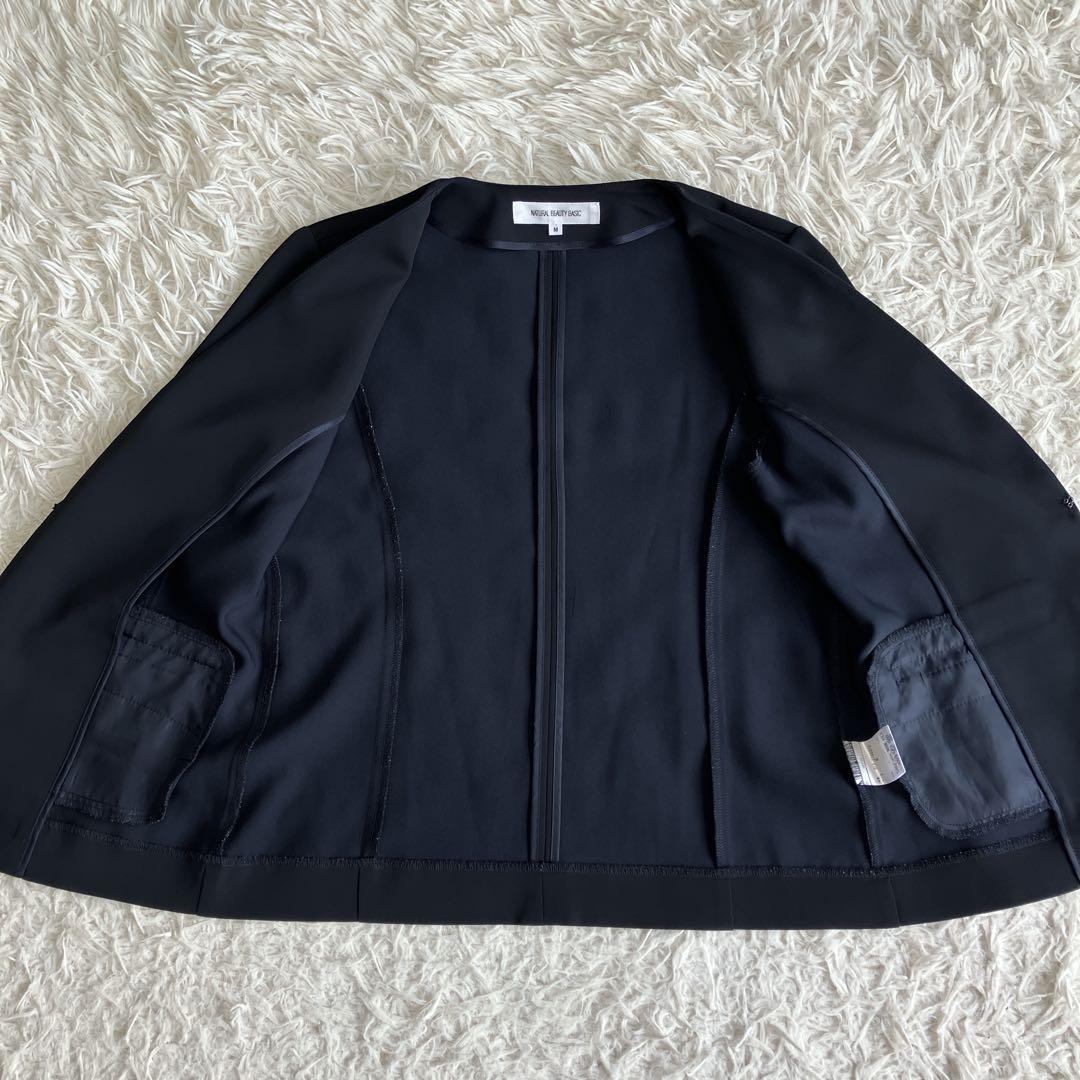 NATURAL BEAUTY BASIC ノーカラージャケットパンツスーツ