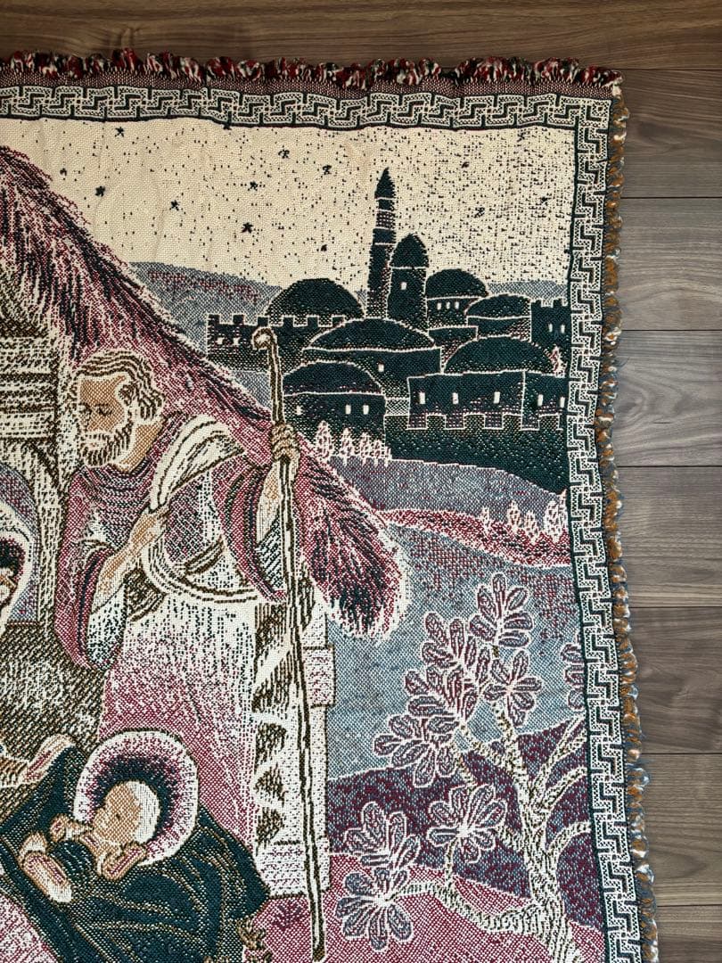 イエスきリスト誕生絵画け　タペストリー 約142cm x 116cm