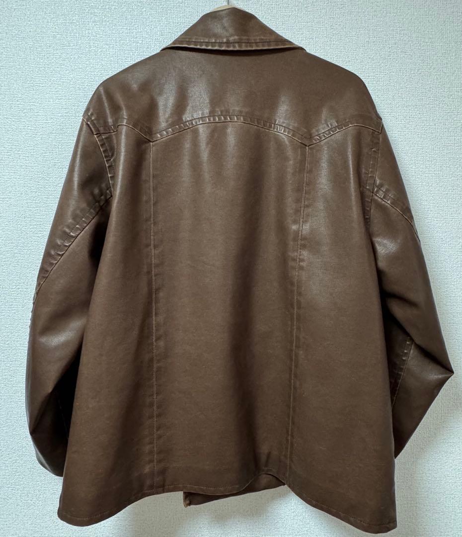 【WILLIAM B.ELIOTT】フェイクレザーフェードジャケット