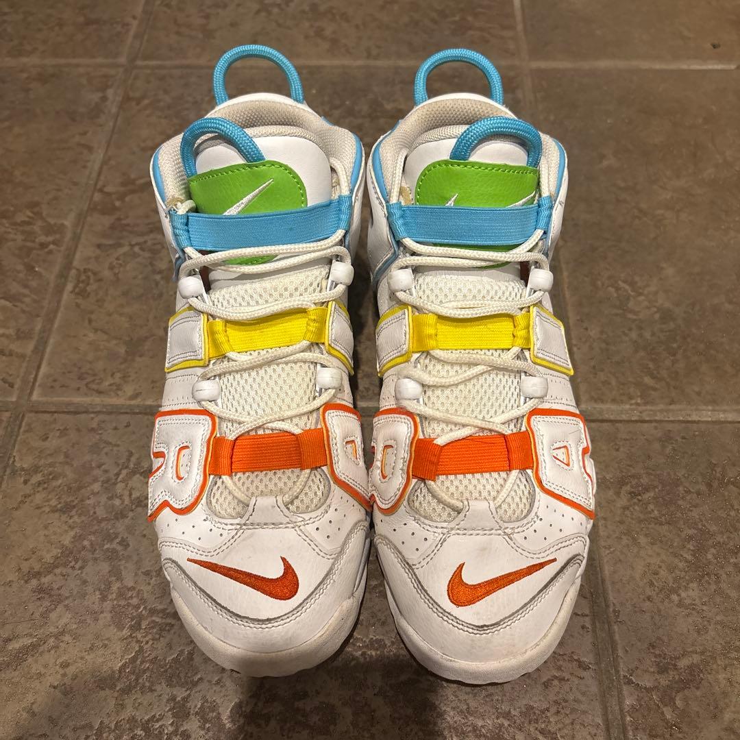 【国内未発売！海外限定！25cm】NIKE AIR MOREホワイトレンインボー