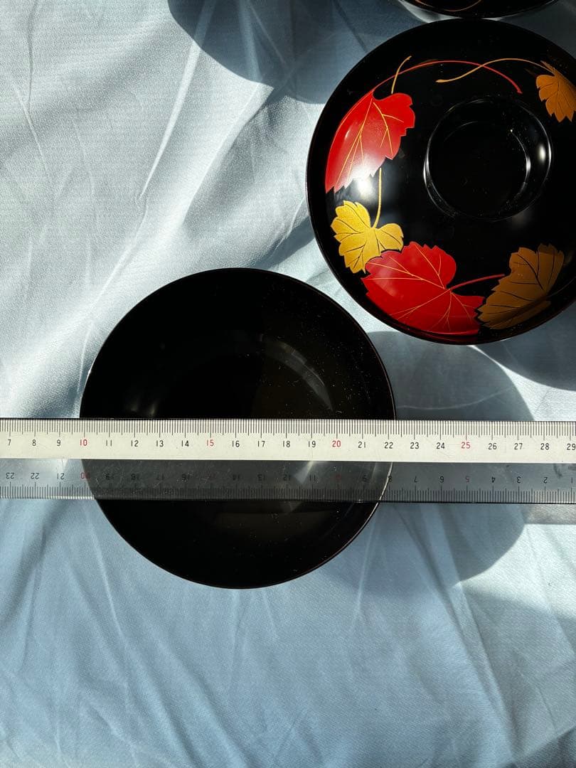 【豪華9客セット】吸物椀 蓋付き 漆器 金彩 紅葉 蒔絵 煮物椀 お正月