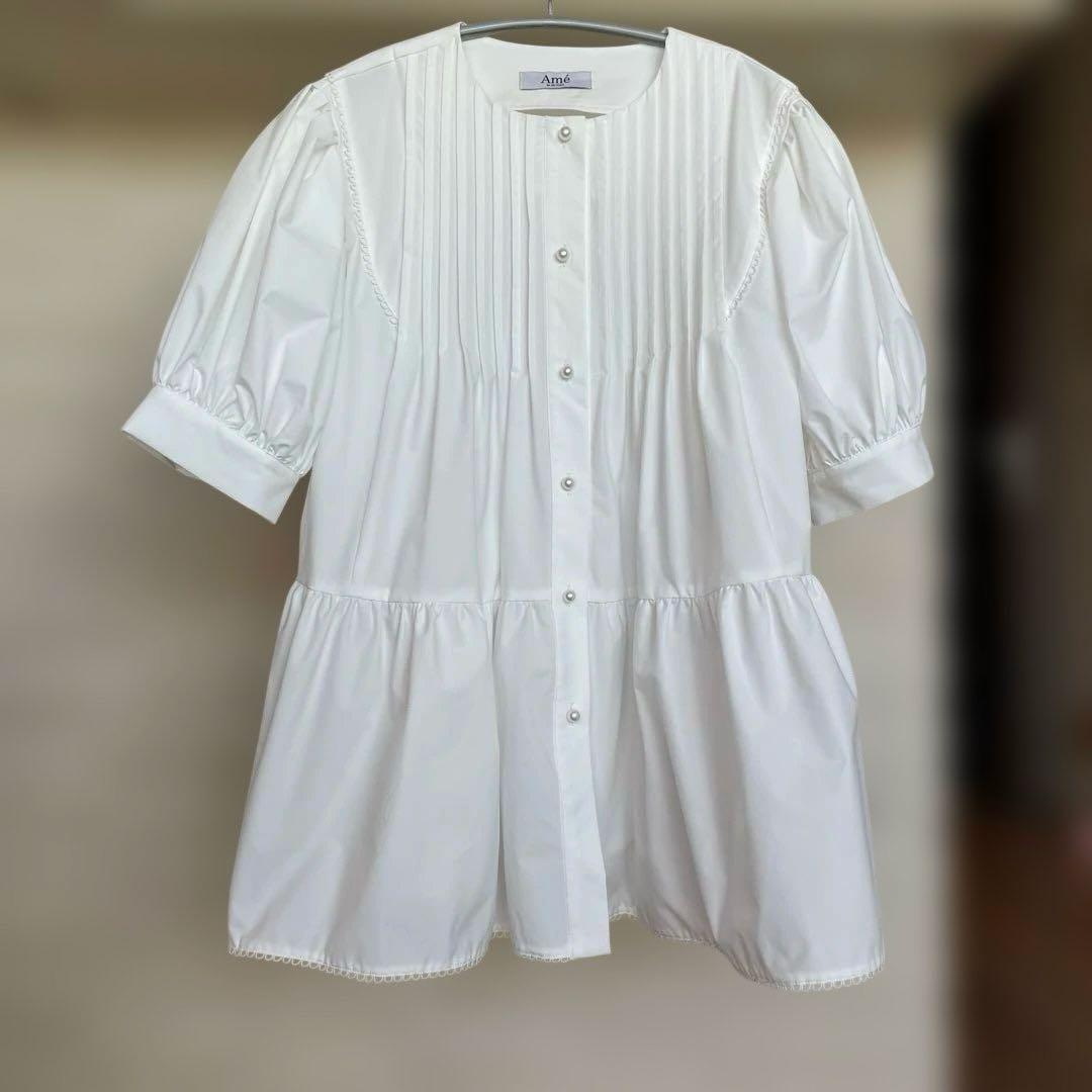 値下げしました！　Ame no chi Hare ピンタックチュニックブラウス