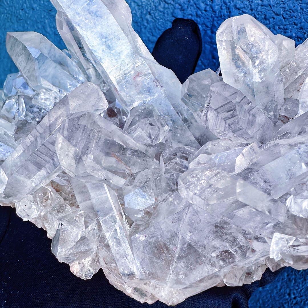 希少高透明度❗️マニカラン産キラキラ☆ヒマラヤ水晶クラスター超強いパワーA1414