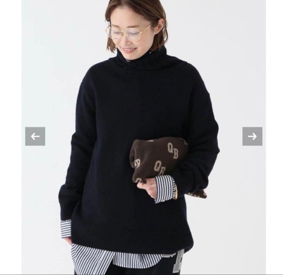 Deuxieme Classe JADEタートルネックプルオーバー　ブラック　黒