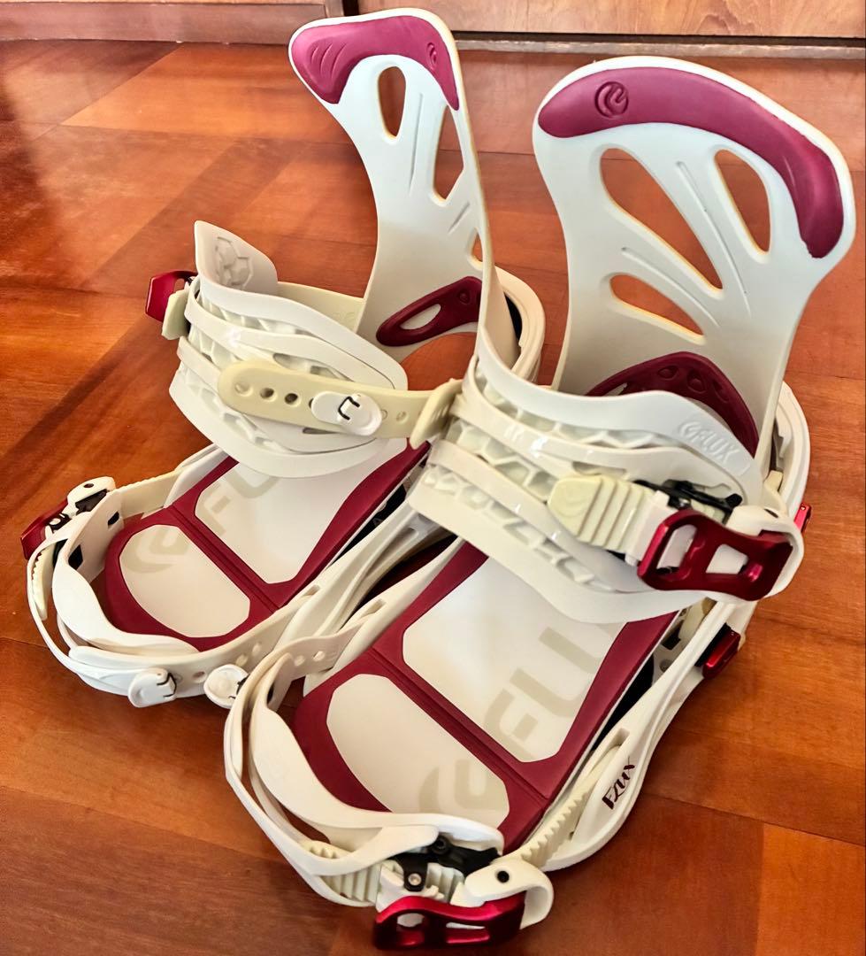 【美品】FLUX GS スノーボード ビンディング 国内正規品　白／花柄XS