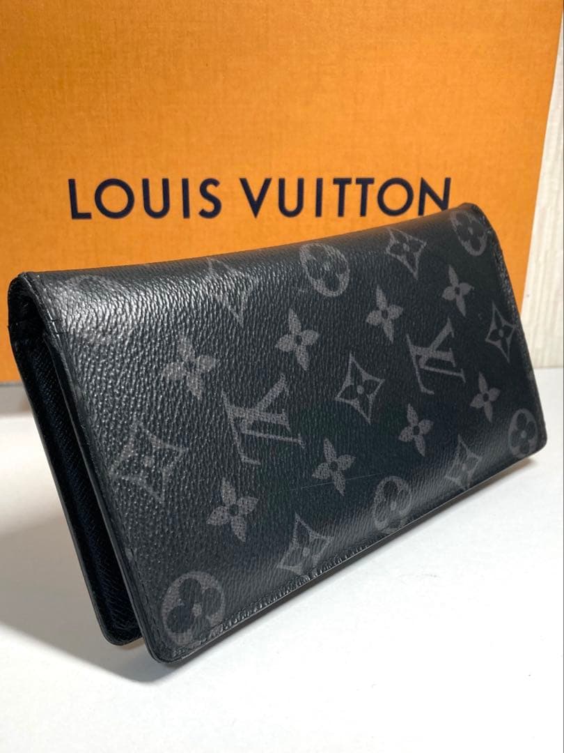 ルイヴィトン　モノグラム　エクリプス　ブラザ　二つ折り長財布　RFID内蔵