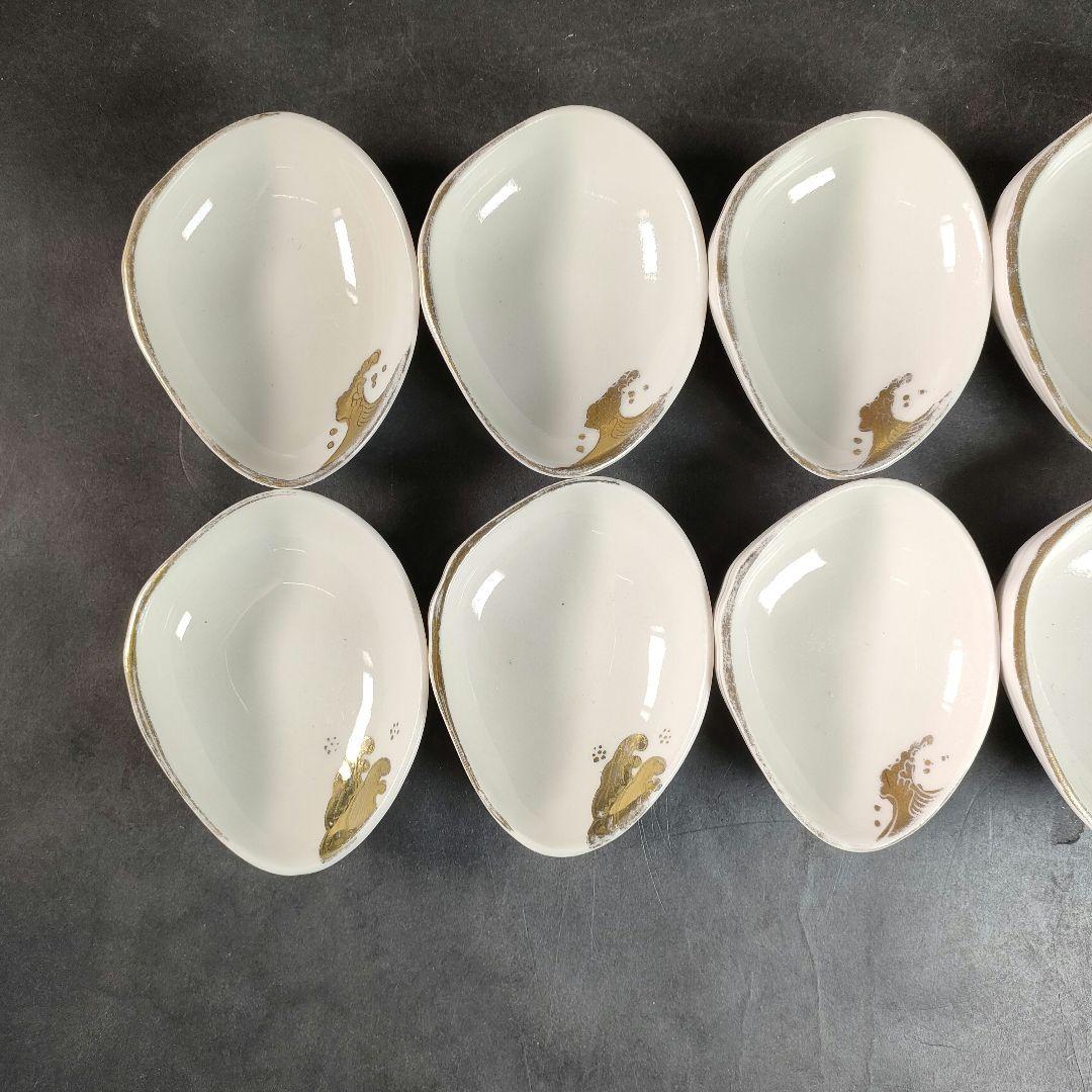 C12-3/金彩波文銘々皿20客/小皿/和食器/懐石料理/懐石道具