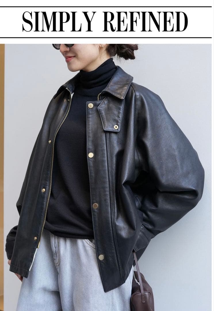 MUSE ドゥーズィエムクラス　CINQUANTA　レザーブルゾン