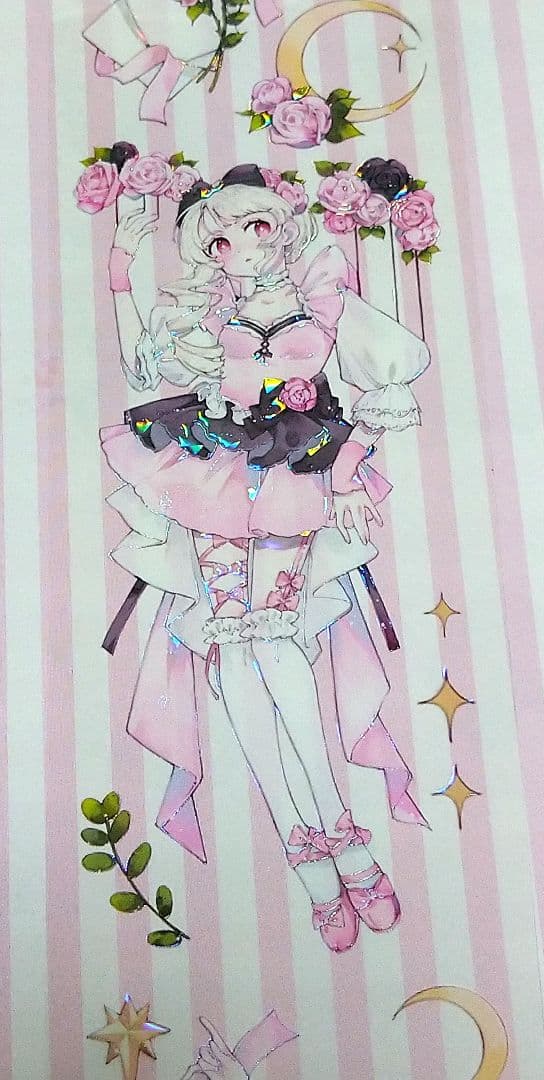 J1096＃月下蔷薇(贝壳光)新七天切り売り海外人物マステ女の子