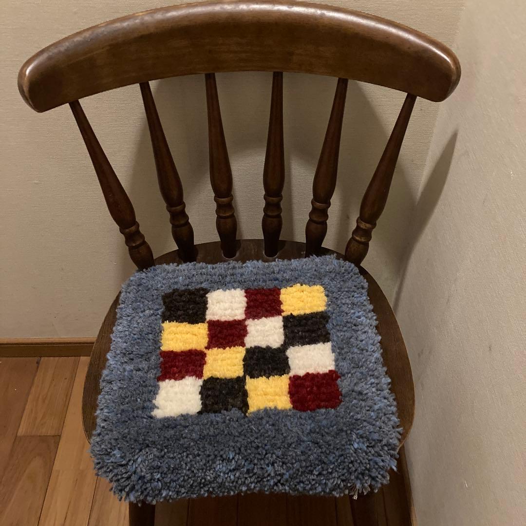 ノッティング織　椅子敷き　2