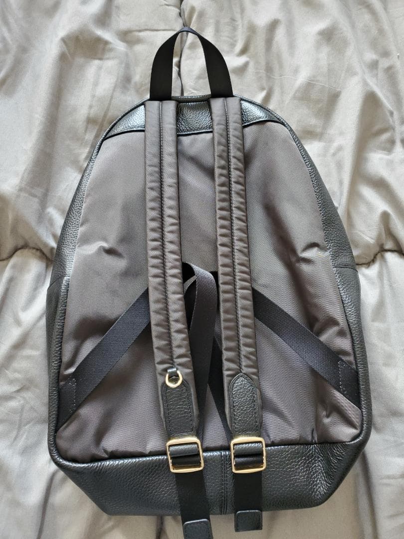 COACH チャーリー ペブルド レザー バックパック ブラック