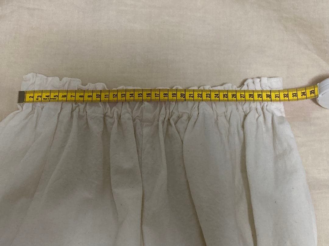 【週末限定出品】ヤンマ産業 会津木綿 キュロットパンツ(オフホワイト) ロング丈