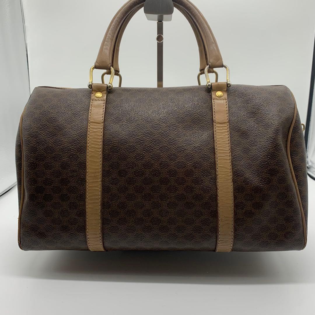 人気✨セリーヌ ハンドバッグ ミニボストン マカダム柄 トリオンフ PVC