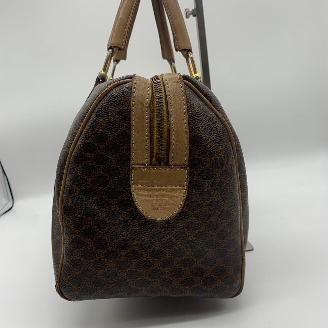 人気✨セリーヌ ハンドバッグ ミニボストン マカダム柄 トリオンフ PVC