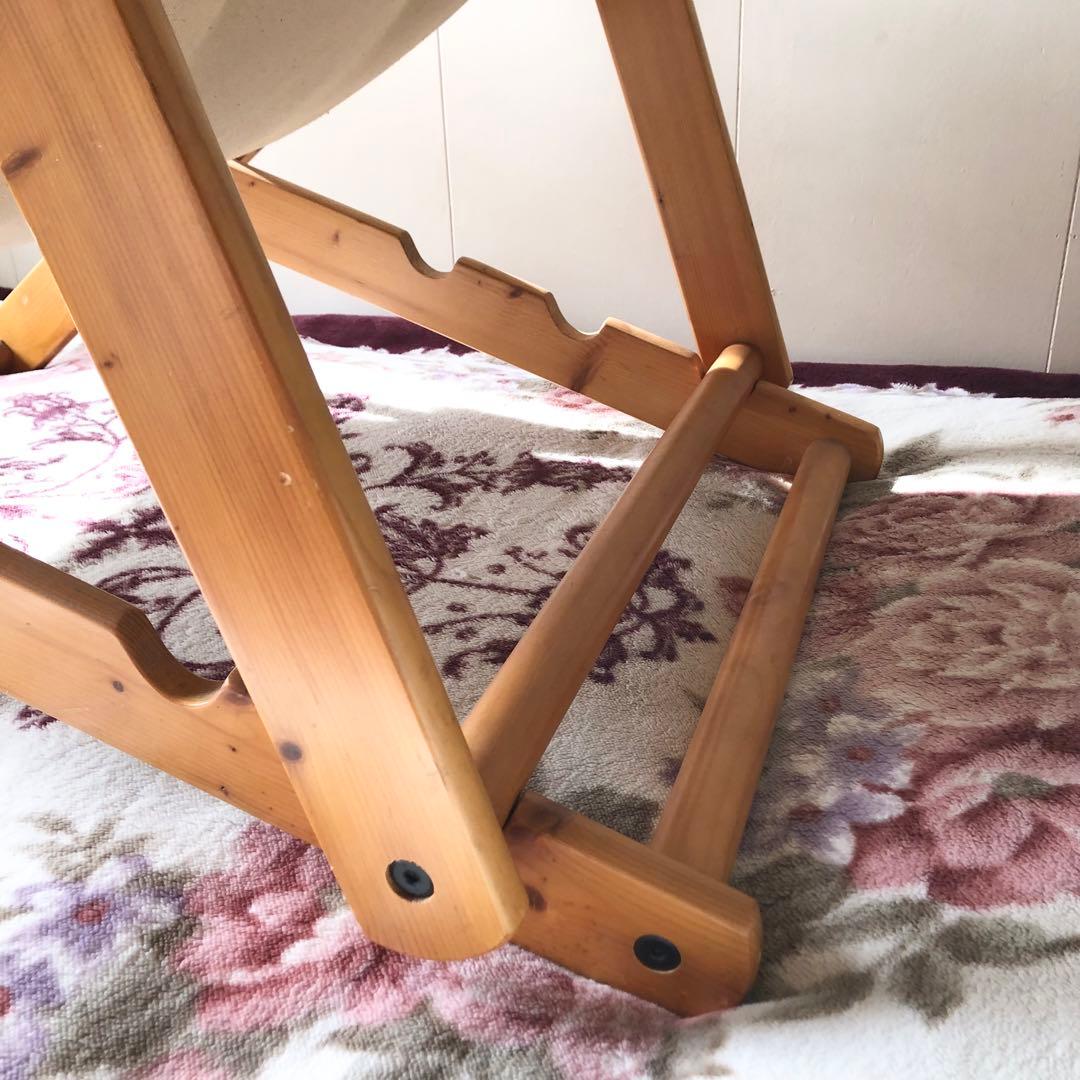 リクライニングアームチェア 木製フレーム 折りたたみチェア デッキチェア