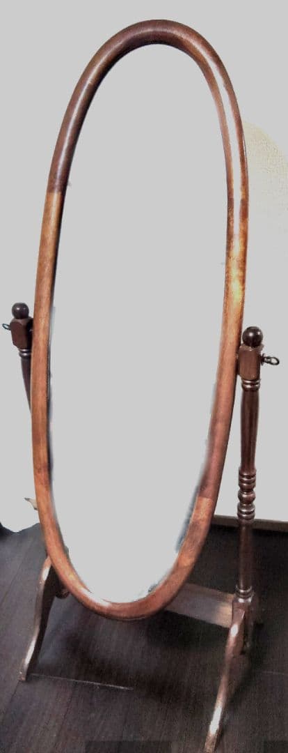 オーバル型/アンティーク/全身鏡/スタンドミラー/ヴィンテージ//レトロ