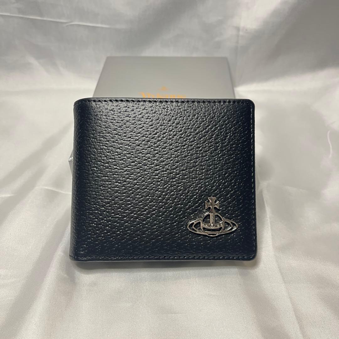 新品 Vivienne Westwood ブラック 二つ折り財布 バレンタイン