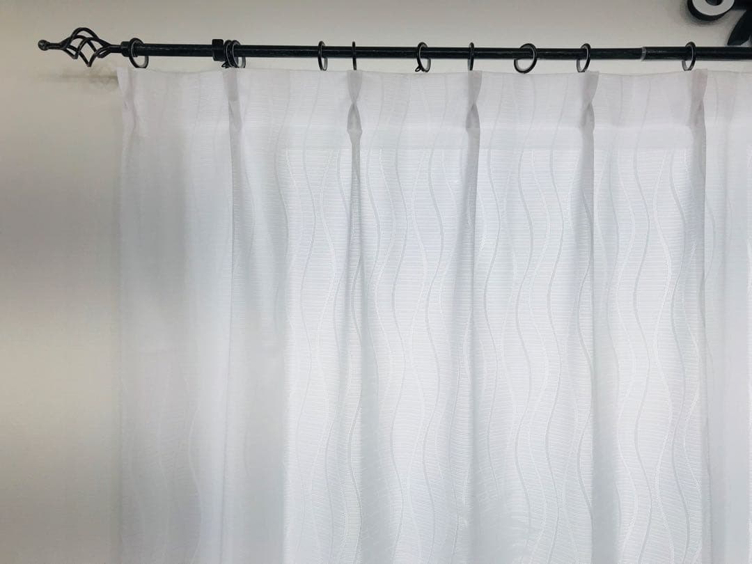 paku　レースカーテン　ウェーブ　5枚