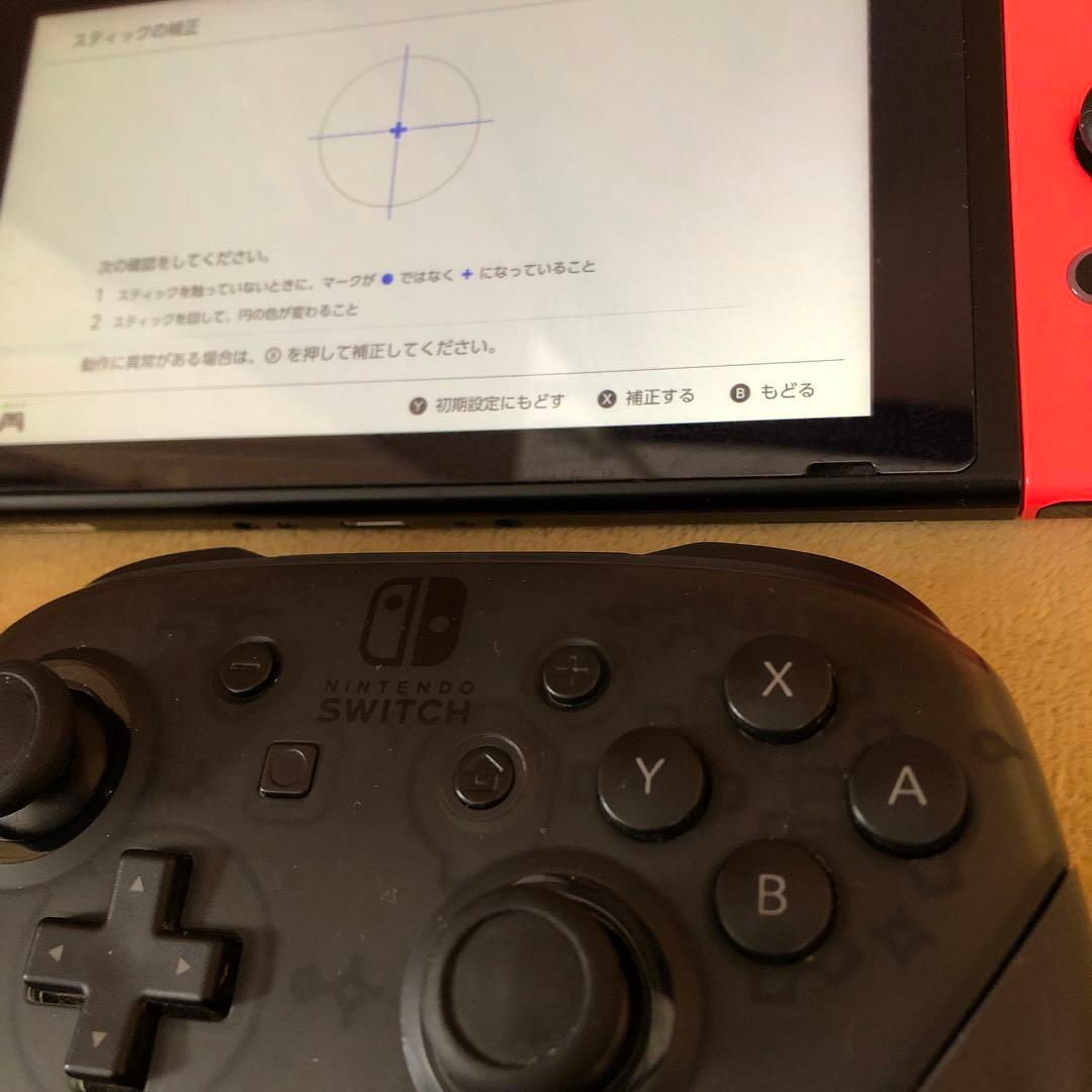 起動確認済Nintendo Switch本体2018年型 純正プロコントローラ付