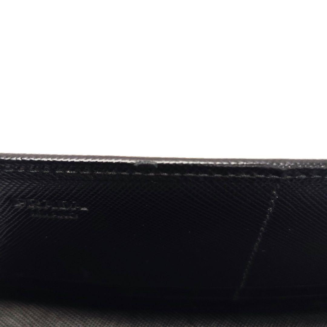 【T】美品　PRADA　プラダ　サファイアーノ　ブラック　長財布
