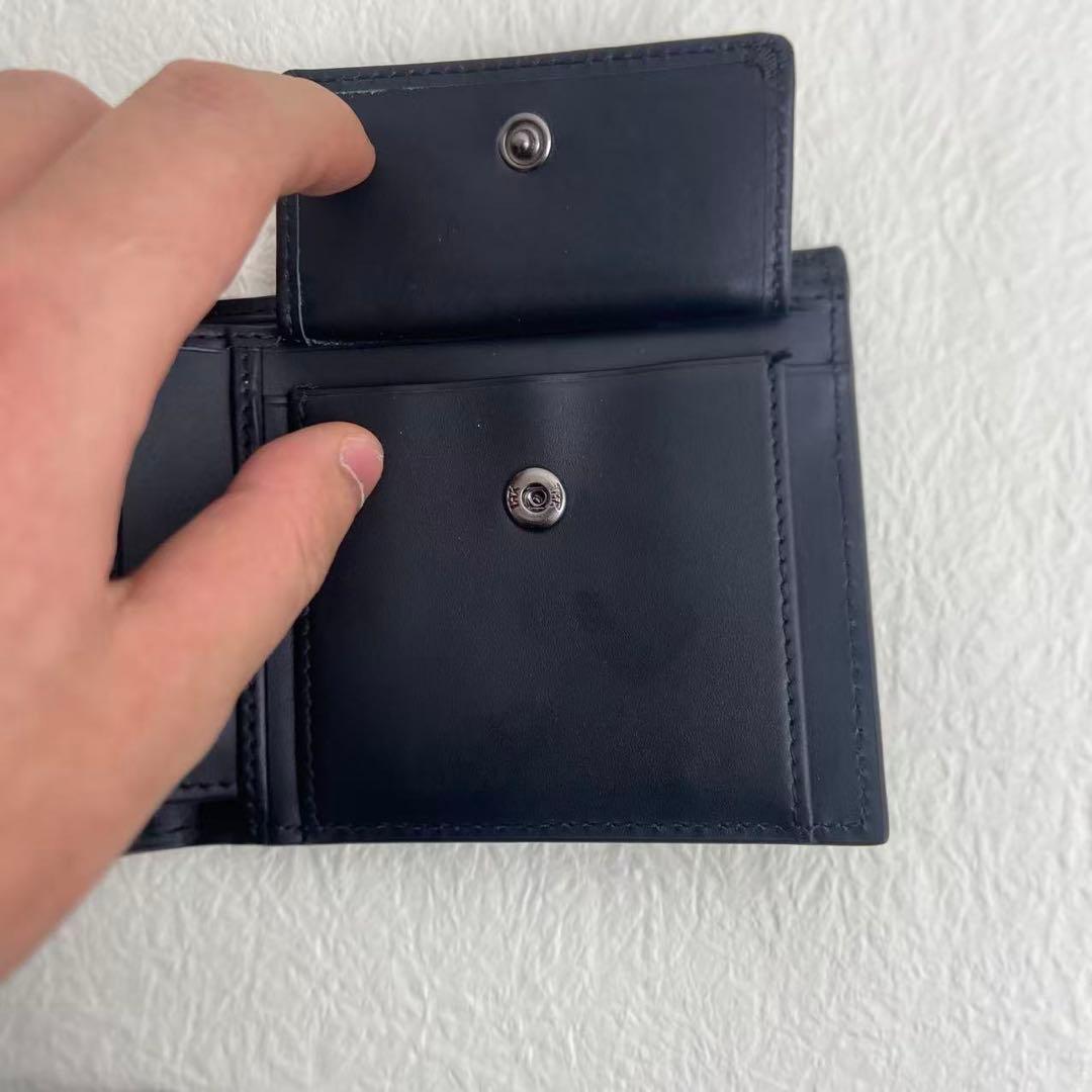 BOTTEGA VENETA 二つ折り財布 ネイビー