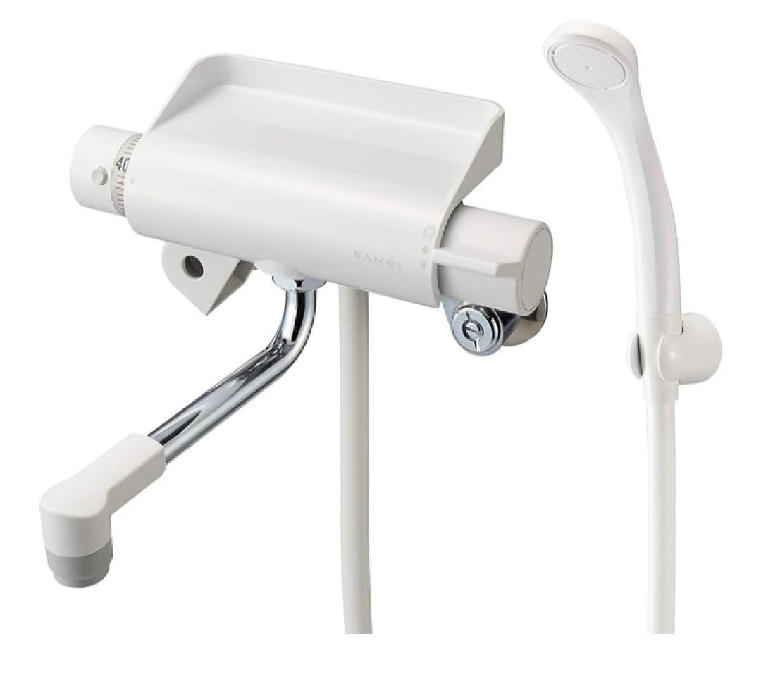 SANEI 壁付サーモスタットシャワー混合栓ラクナーレSK1821D-13浴室用