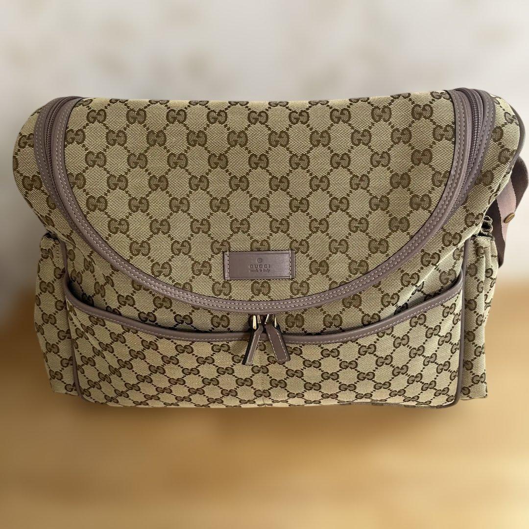 【美品】GUCCI GG柄 ショルダーバッグ 限定カラー オムツシート付