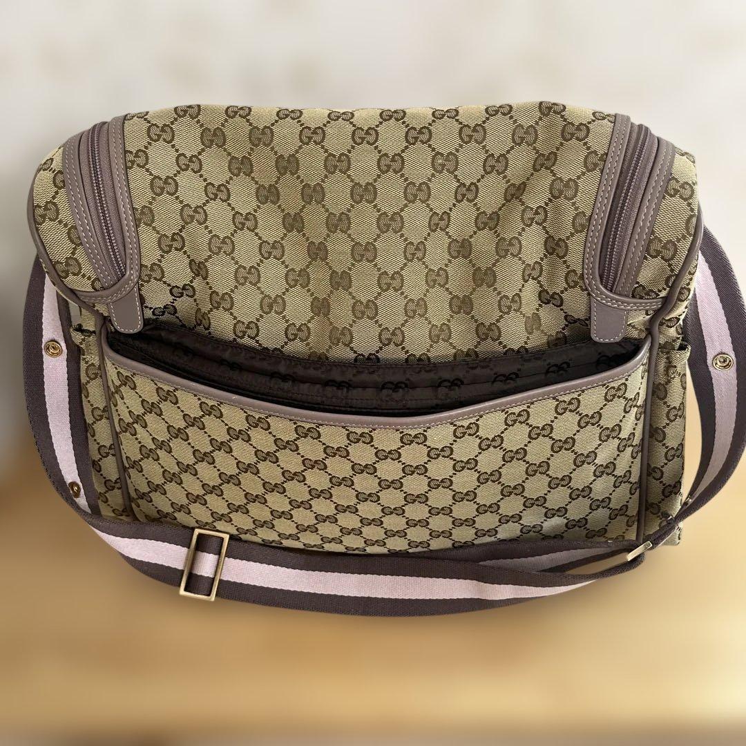 【美品】GUCCI GG柄 ショルダーバッグ 限定カラー オムツシート付
