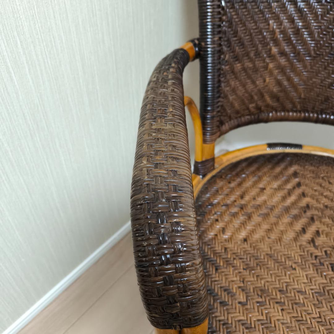 風間 KAZAMA ラタン回転チェア　藤家具　回転イス