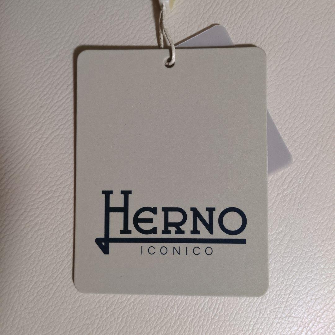 【美品】　HERNO ヘルノ　ダウンコート　38　ネイビー　膝上丈