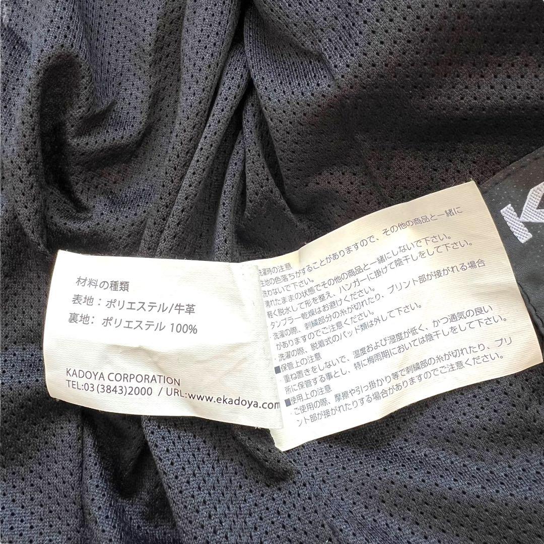 美品 KADOYA メッシュ ライダース ジャケット M ブラック シングル